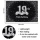 thumbnail image 2 of Hamigar Fondo De Pancarta De Feliz Cumpleaños Número 19 De 6 X 4 Pies, Decoraciones De Cumpleaños De 19 Años, Suministros Para Fiestas Para Mujeres Y Hombres, Negro Plateado, 2 of 5