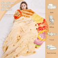 thumbnail image 4 of Amazingeverything Manta redonda de pizza divertida, divertida para mujeres, regalos realistas de elefante blanco para adultos, 4 of 4