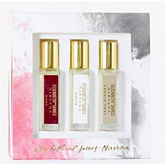 Elizabeth and James Nirvana Rose White French Grey Trio Set (3 x 7 ml)