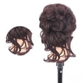 thumbnail image 3 of Postizo de pelo rizado ondulado Moño de pelo portátil Garra para mujeres Niñas Extensión de cabello Marrón oscuro Nikou, 3 of 12