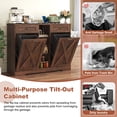 thumbnail image 6 of ANPOO Farmhouse Double Tilt-Out Trash Cabinet with Charging Station, 2×10 Gallon Hidden Storage, Drawers & Adjustable Shelves for Kitchen & Dining Room, 6 of 7