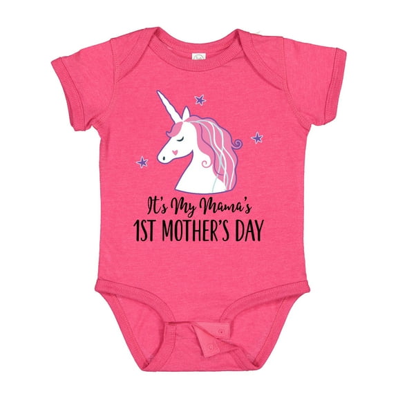 Inktastic 1st Mothers Day Unicorn Baby Girl Girls Baby Bodysuit