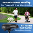 thumbnail image 4 of KneeRover Steerable Seated Kneescooter - Seated Mobility Walker with Gel Seat & Leg Rest, Blue, 4 of 9
