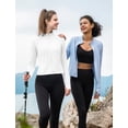 thumbnail image 6 of BALEAF Women's SPF Sun Shirts UV Protection UPF 50+ Full Zip Jacket Lightweight Quick Dry Long Sleeve Clothing Ultra White L, 6 of 7