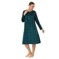 thumbnail image 2 of Aria Women’s Long Sleeve Strech Velour 44" Sleepwear Gown, Sizes S-4X, 2 of 6