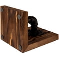 thumbnail image 6 of MyGift 1 Pair Industrial-Style Pipe and Rustic Wood Tabletop Bookends, 6 of 6