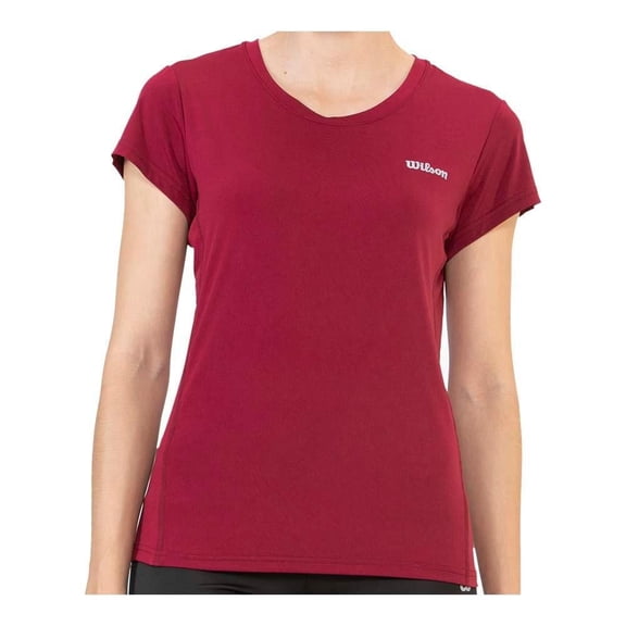 Playera Wilson para Mujer, Deportivo Vino Talla CH