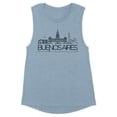thumbnail image 1 of Skyline Buenos Aires Argentina Women's Muscle Tank Large Stonewash Denim, 1 of 5