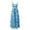 06-Blue2051, variant on XIAONU Floral Print Spaghetti Strap Maxi Dress For Women Front Cutout Tiered Vacation Dress
