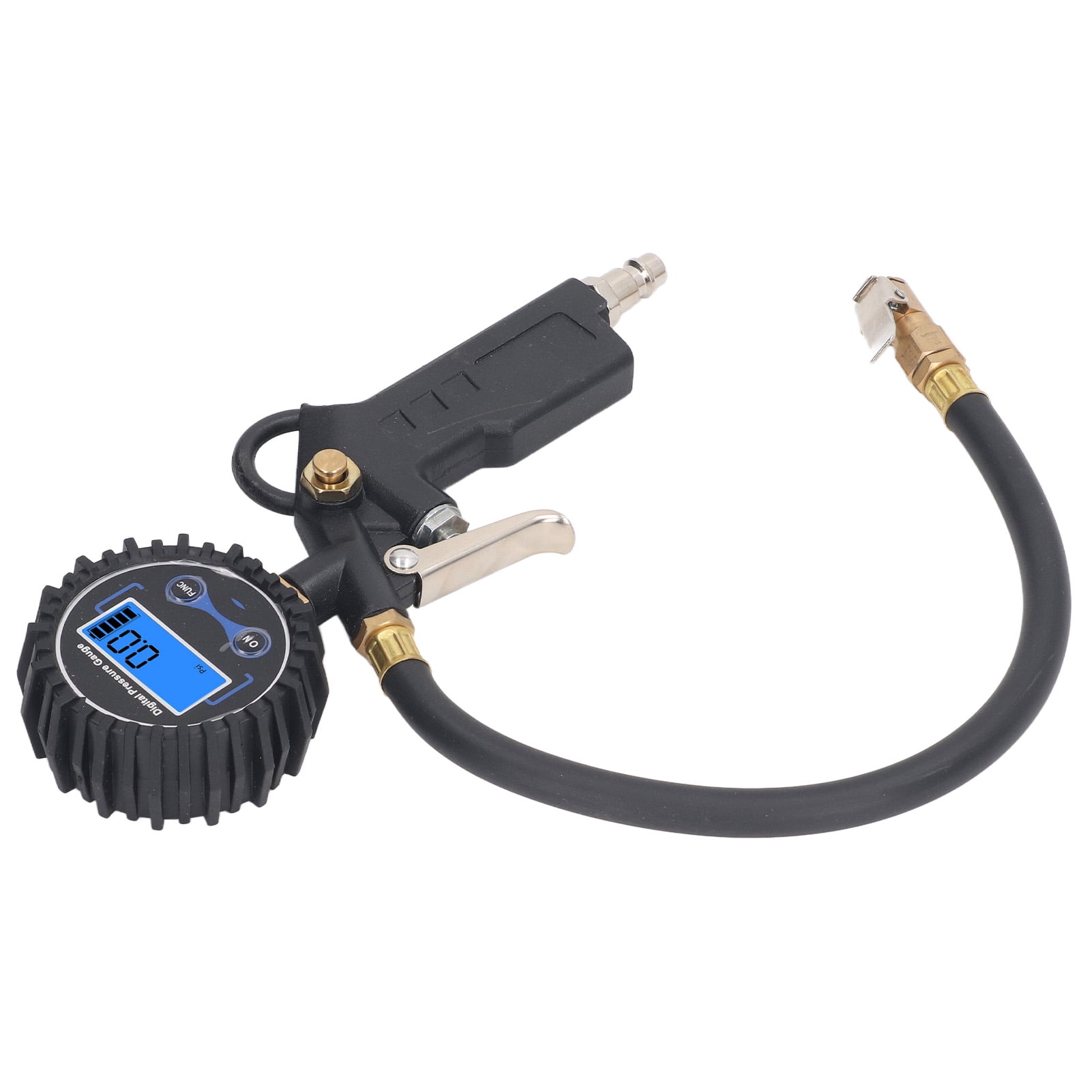 Tire Inflator, 1/4in NPT Quick Connector Pressure Gauge Digital Tire