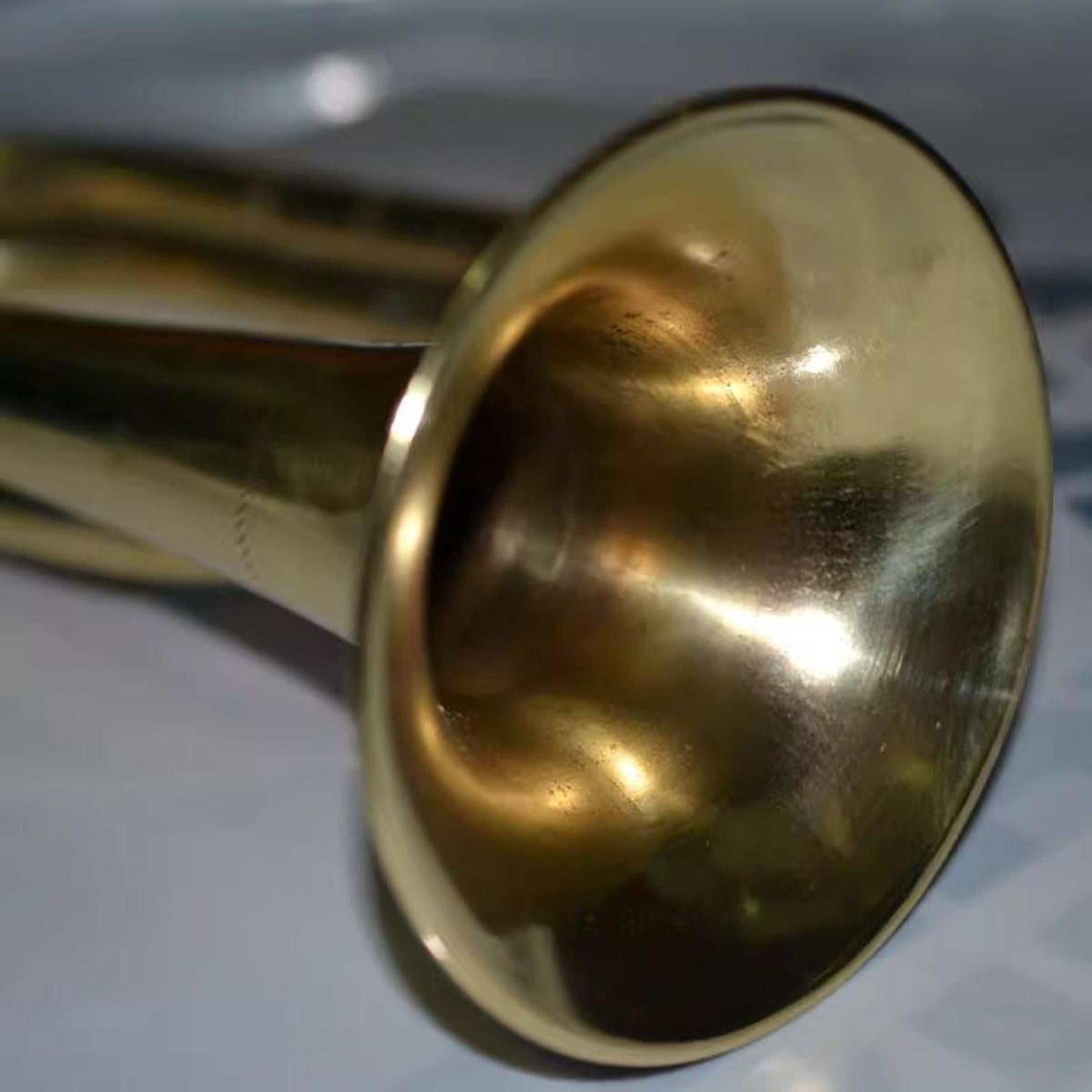JWQFBC Trumpet Bugle Lightweight Retro Brass Instrument Cavalry Trumpet for Beginner