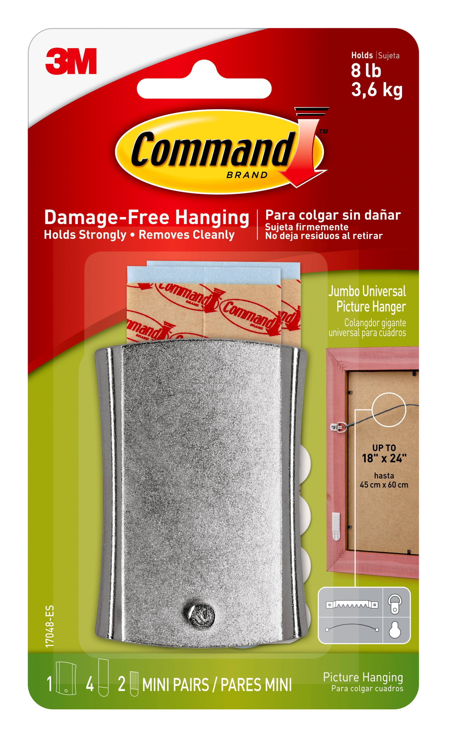 Command Jumbo Universal Picture Hanger, 1 Hanger Per Pack