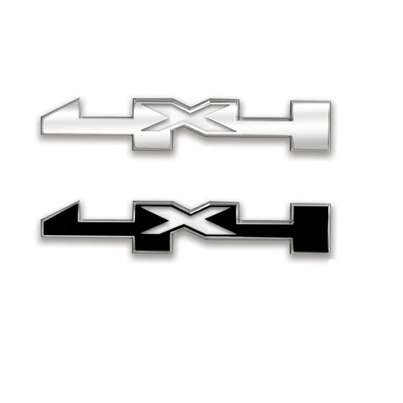 GMC Sierra Black 4X4 Fender Emblem Overlay Decals 2014-2018 Set of 2 GM Licensed