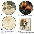 thumbnail image 3 of Designart "Diagrammatic Drawing Of A Mythical Creature" Monsters Floater Framed Wall Art Living Room, 3 of 5
