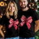 thumbnail image 5 of Camisetas informales de manga corta con lazo para hombre, camisetas gráficas para el Día de San Valentín, 5 of 8
