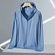 thumbnail image 3 of Ropa de abrigo de secado rápido para hombre y mujer, chaquetas básicas con capucha transpirables y protector solar, abrigo fino elástico, trajes para parejas, 3 of 5