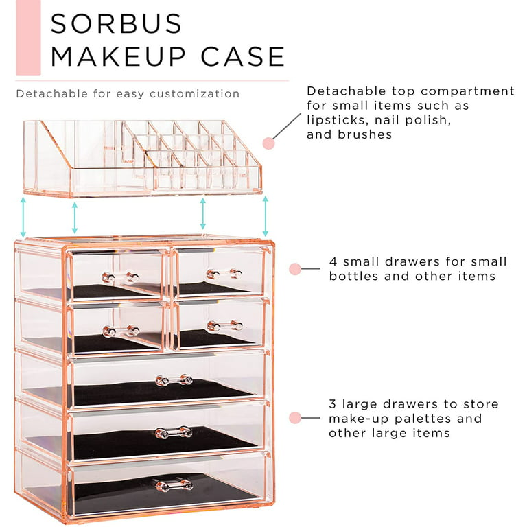 Sorbus Makeup Storage Organizer, Pink