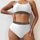 thumbnail image 1 of Traje de baño para mujer, moda, cómodo, color sólido, bikini, traje de baño de color liso para mujer, conjuntos de bikinis, trajes de baño para mujer, 1 of 4