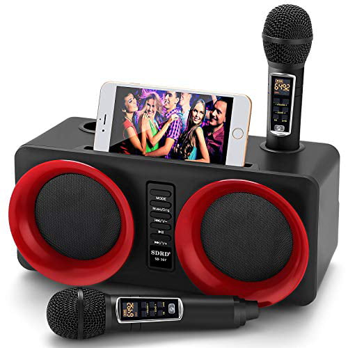 Ideal for Family Gatherings Weddings With Wireless PA Speaker System Churches Meetings Bluetooth Karaoke Machine with 12-inch Subwoofer for Children and Adults 