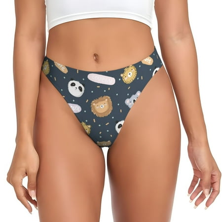 Sigee Cartoon Animals for Women s G-String Panty  Low Rise  Soft Lace Perfect for Everyday Wear or Special Occasions-3X-Large