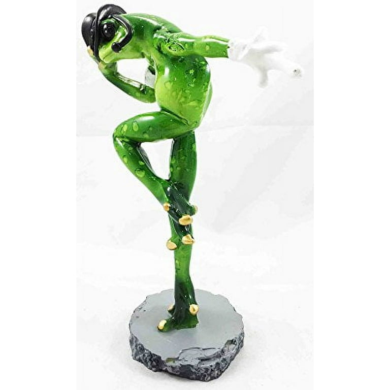 Figurine Frog in Michael Jackson Outfit - Black Hat and White Glove –  Angie's Beach Decor and More