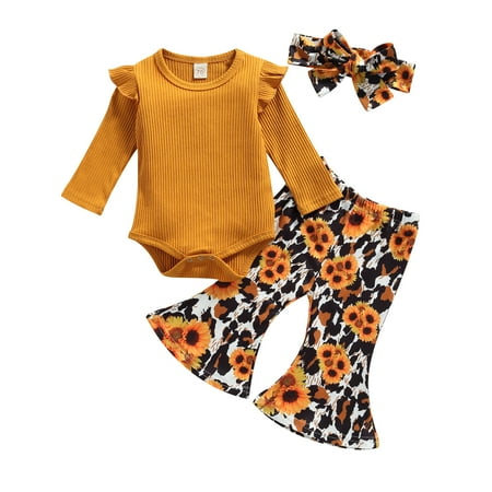 

Newborn Girls Clothes Baby Romper Outfit Pants Set Long Sleeve Toddler Infant Winter Clothing