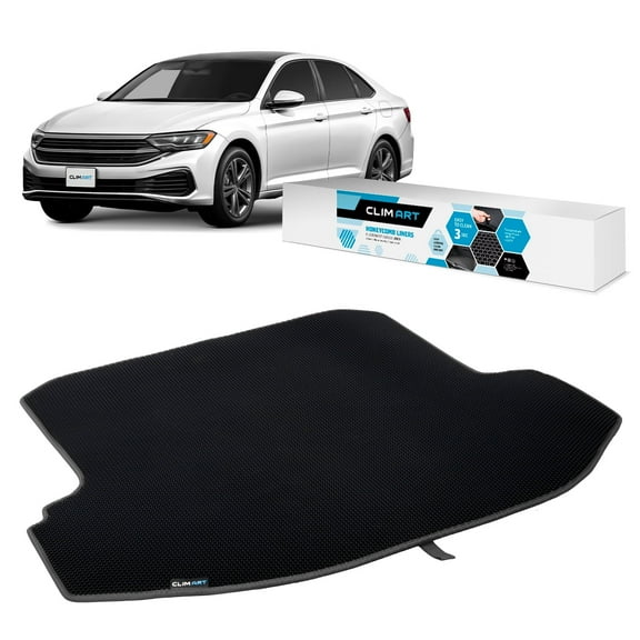 CLIM ART Cargo Liner for Jetta 2019-2026 Custom Fit Trunk Mat, with Honeycomb Dirtproof & Waterproof Technology - All-Climate, Heavy Duty, Anti-Slip Cargo Liner, Luggage - FL01119069
