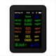 thumbnail image 1 of Monitor de Calidad del Aire 12 en 1 Monitor de CO2 con Pantalla de Hora/Fecha WIFI PM2.5 PM10 CO CO2 TVOC HCHO Tester, Negro, 1 of 5