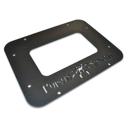 Powder Coated Vent Cover - Poison Spyder 18-04-012-01 Tramp Stamp II; Wide Vent; Powder Coated Black; 1/8 in. Aluminum Plate;
