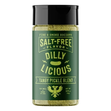 Fire & Smoke Society Salt Free Dilly Licious BBQ Chicken and Potato Seasoning, 3.9 Ounce No Salt Seasoning
