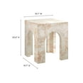 thumbnail image 5 of Coffee Side Table, Yellow, Faux Stone Concrete, Outdoor Patio Balcony Cafe Bistro Garden Hospitality Restaurant, Modern Contemporary, HB37593, 5 of 12