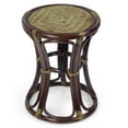 SK New Interiors Breeze Natural Rattan Wicker Stool Plant Stand ECO ...