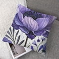 thumbnail image 7 of nygtbtfer 2Pcs Purple Floral Throw Pillow Case, Cute Lavender Flower Art Decor Pillow Covers, Bedroom Living Room Cushion Cover for Couch Sofa Bed, Purple Floral-2 White, 7 of 7