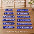 Storage Rack Magnetic Labels 12 Metalic Tool Box Labels Embossed - Walmart.com