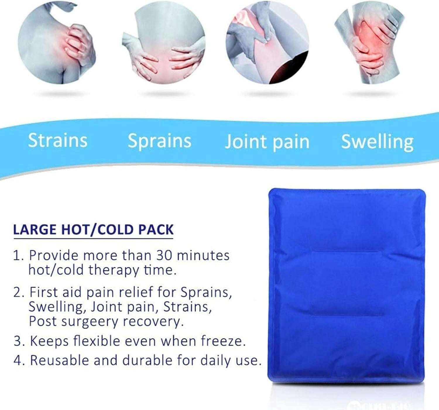 GXCZ Ice Pack for Lower Back Pain Relief, Ice Wrap Gel Cold/Hot Pack for Back, Adjustable Lower Back Pain Wrap, Relief for Lower Lumbar Sciatic Nerve Herniated or Degenerative Disc Coccyx Tailbone Pain