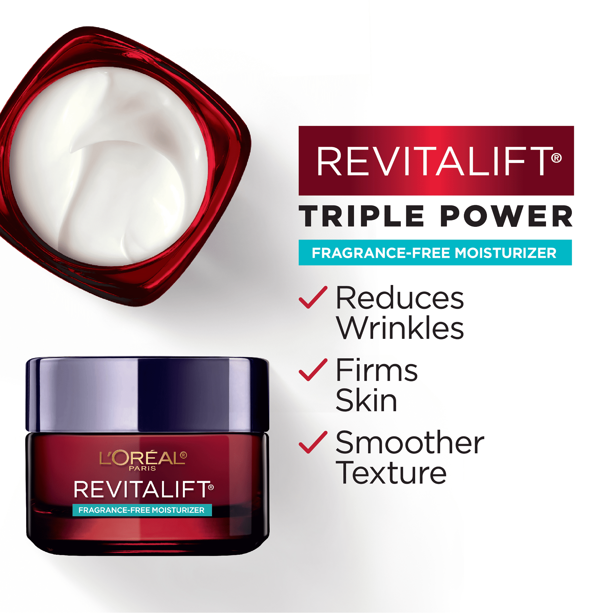 L'Oreal Paris Revitalift Triple Power Anti-Aging Cream Face Moisturizer 1.7  oz