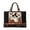 Black, variant on Halloween Quilted Tote Bag with Spooky Pattern, Spacious Shoulder Handbag for Travel Daily Use, Fall Holiday Purse, 15.0x13.8x3.9 Inch.