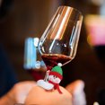 thumbnail image 3 of Teissuly Christmas Santa Claus Decoration Wine Glass Ring Wine Glass Suitable for Holiday Party Wine Glass Decoration Teissuly WER202310165989, 3 of 5