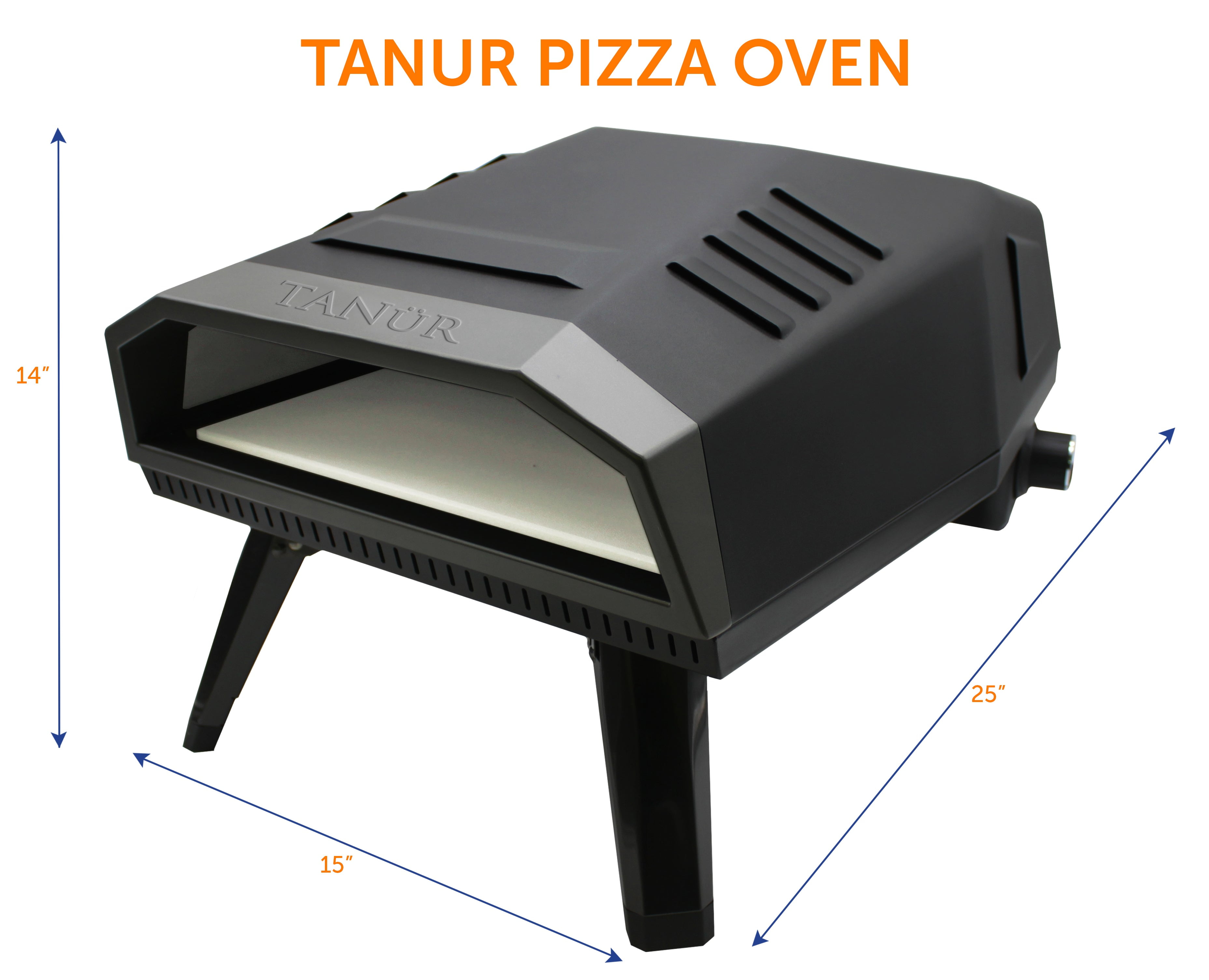 Flame King TANUR 12-inch Portable Outdoor Propane Pizza Oven for Camping & Outdoor Cooking, Gifts for Father