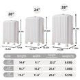 thumbnail image 6 of Juuar Luggage Sets 3 Piece, Carry on Luggage with Spinner Wheel, Lightweight Hardside Suitcase with Cup Holder and USB Port, White, 6 of 28