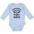 thumbnail image 3 of Inktastic Handpicked for Earth by My Brother in Heaven Angel Wings Boys or Girls Long Sleeve Baby Bodysuit, 3 of 5