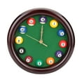 thumbnail image 3 of Reloj de pared con forma de bola de billar, reloj de pared para mesa de billar con manecillas doradas, decoración de pared de 10 pulgadas para club de, 3 of 8