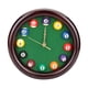 thumbnail image 2 of Reloj de pared con bola de billar, mesa de billar, reloj de pared de habitación, decoración de pared de madera de 10 "para Bar, sala de billar, juego, 2 of 9