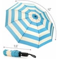 thumbnail image 2 of Mr. Pen- Windproof Travel Umbrella, Blue Stripes Automatic Umbrellas for Rain, Compact Umbrella, Travel Umbrella Compact, 2 of 6