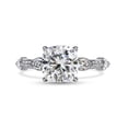 thumbnail image 2 of IGI Certified Lab Grown Diamond Ring | Center 8mm Cushion Cut Solitaire Engagement Promise Rings For Women In 18k Solid White Gold | F-G, VS-SI Quality (3.10 Ctw) Ring Size-7.5, 2 of 7