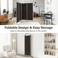 thumbnail image 5 of Costway 4 Panels Folding Room Divider 6 Ft Tall Fabric Privacy Screen Brown, 5 of 10