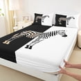 thumbnail image 3 of Homewish Boys Girls Animal Zebra Twin Sheet Sets 3pcs,Abstract Geometric Stripes Twin Fitted Sheet Microfiber,Jungle Wildlife Breathable Flat Sheet,Lightweight Room Decor, 3 of 7