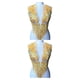 thumbnail image 1 of Wosthever Apliques de encaje para corpiño de boda DIY o accesorio para vestido de baile cuentas 3D bordadas con diamantes de imitación amarillo amarillo un 2Conjunto, 1 of 6