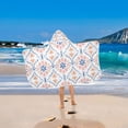 thumbnail image 2 of Yayeee Kids Hooded Towel with Hand Pockets Beach Soft Absorbent Bath Wrap 50 x 23.5 inch, Pink Mosaic Pattern, 2 of 5