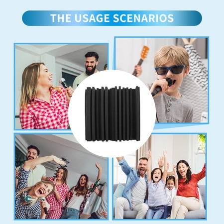 GAXIRE 6Pcs Black Soundproof Wall Panel Acoustic Foam Tile for Sound Absorption Recording Home Theater